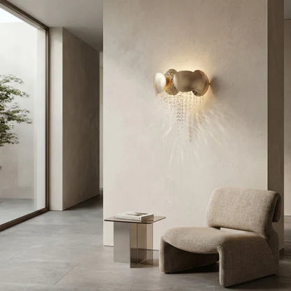 Amadeo Brass Crystal Sconce