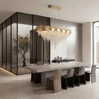 Amadeo Oval Brass Crystal Chandelier