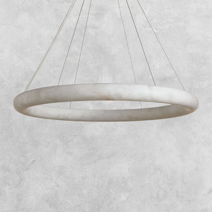 Halima Halo Alabaster Chandelier