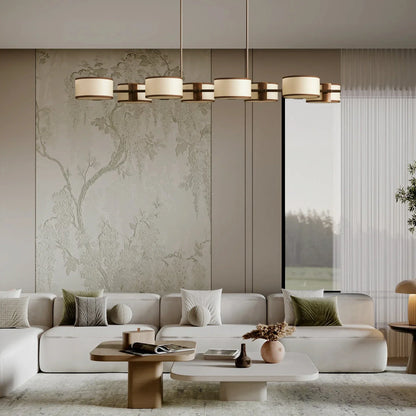Daphne Fabric Linear Chandelier 62''72''