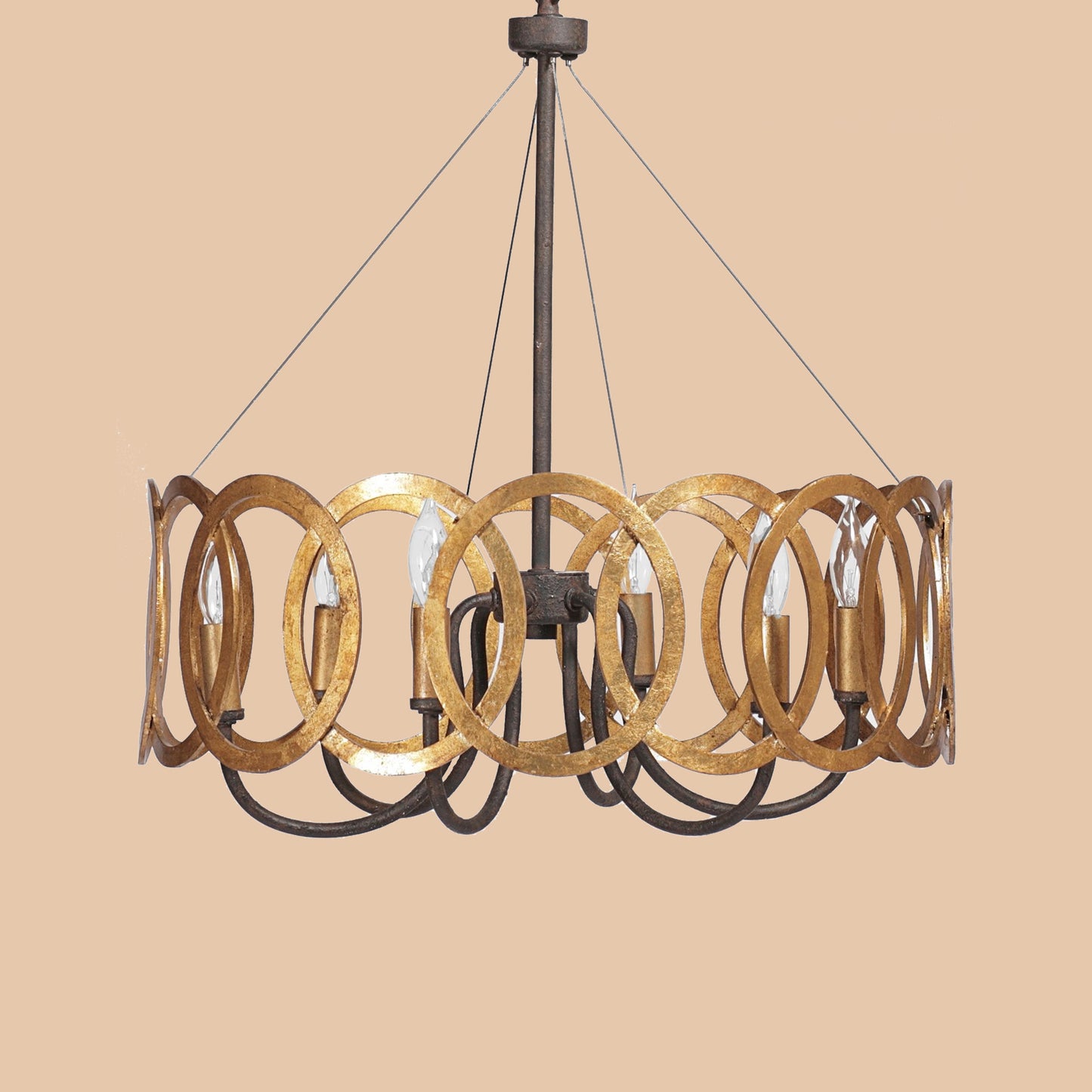 Modern Gold Ring Chandelier