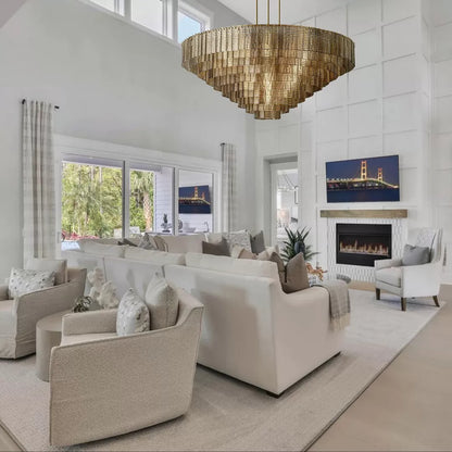 Sideros Smoke Glass Round Chandelier
