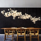 Modern Creative Ginkgo Linear Chandelier