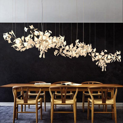 Modern Creative Ginkgo Linear Chandelier