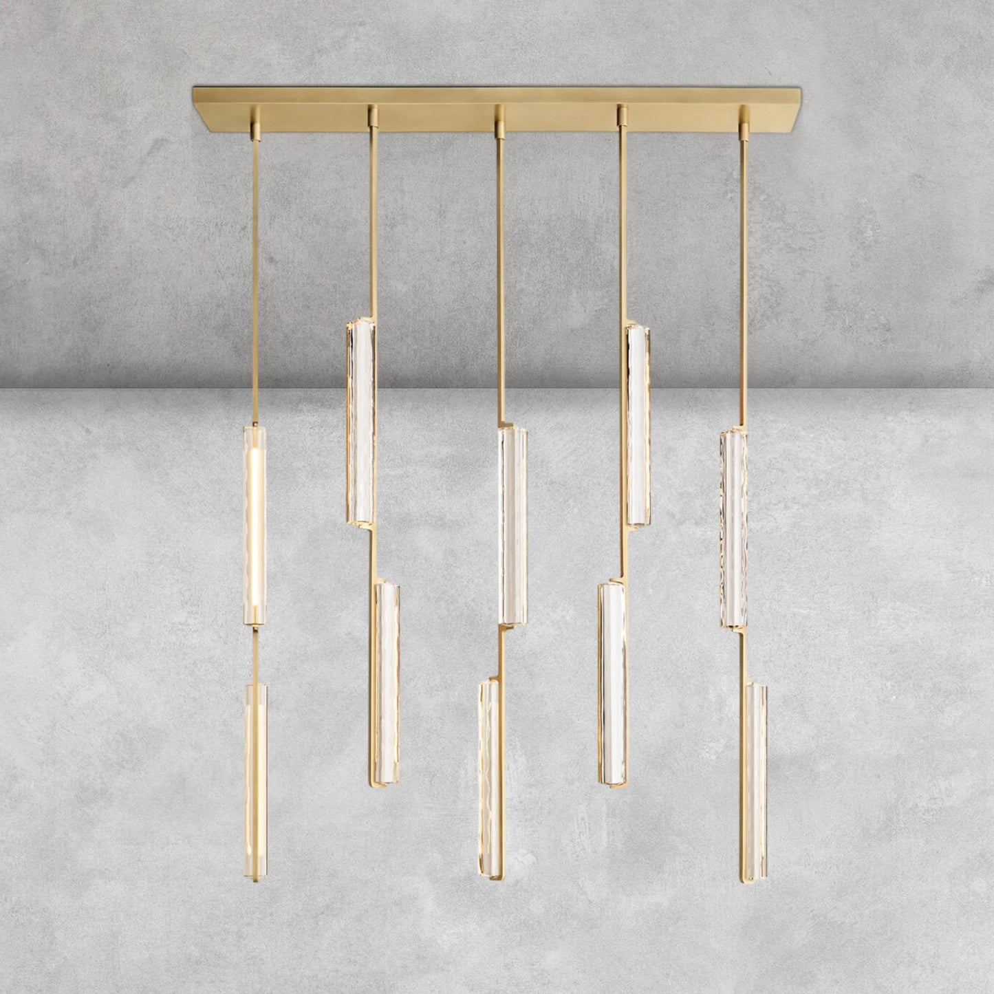 Milano Crystal Linear Chandelier 54‘’