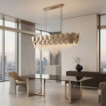 Amadeo Linear Crystal Bead Chandelier