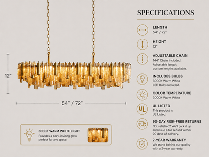 Neve Linear Chandelier For Dining room