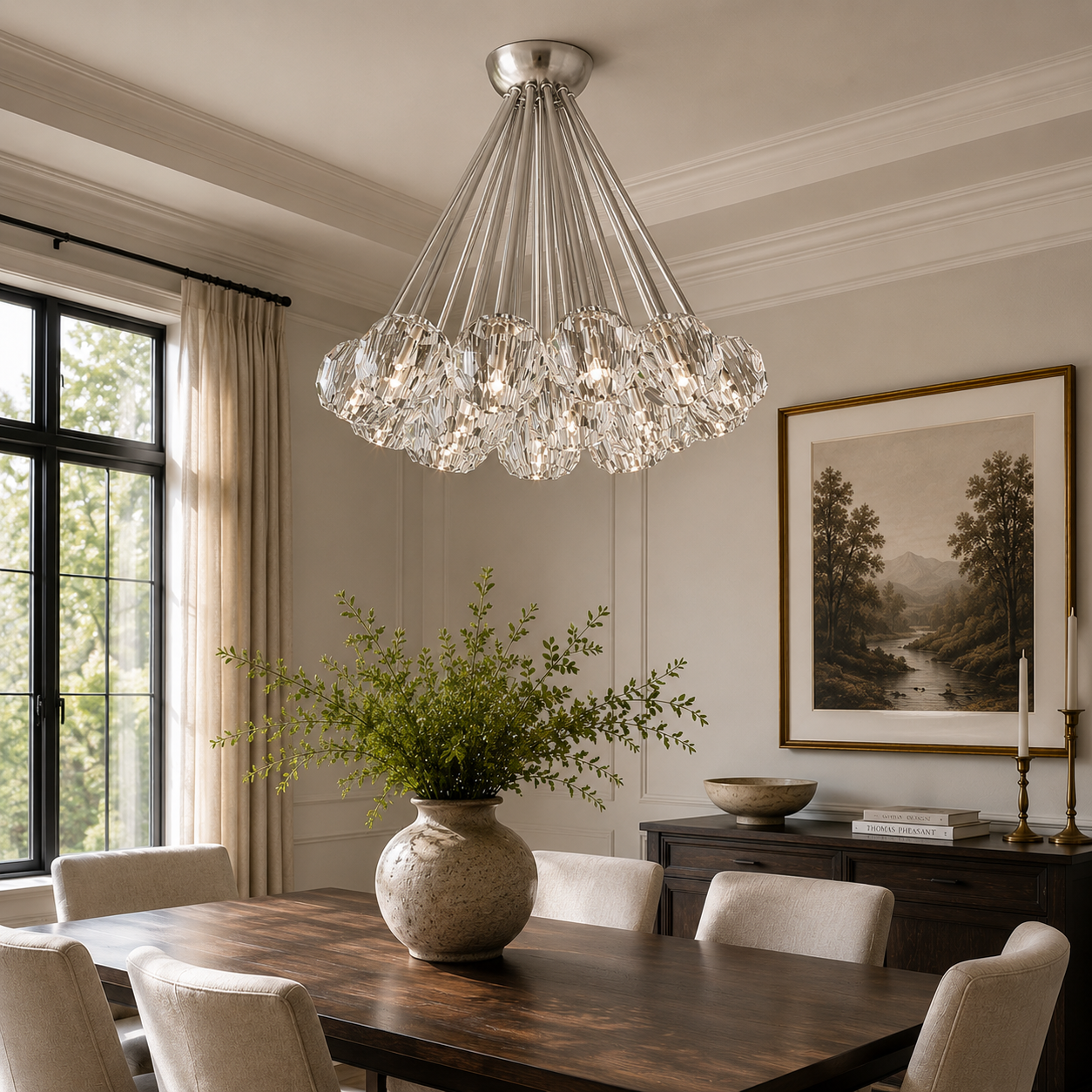 Beyle di Cristal Clear Glass Flushmount