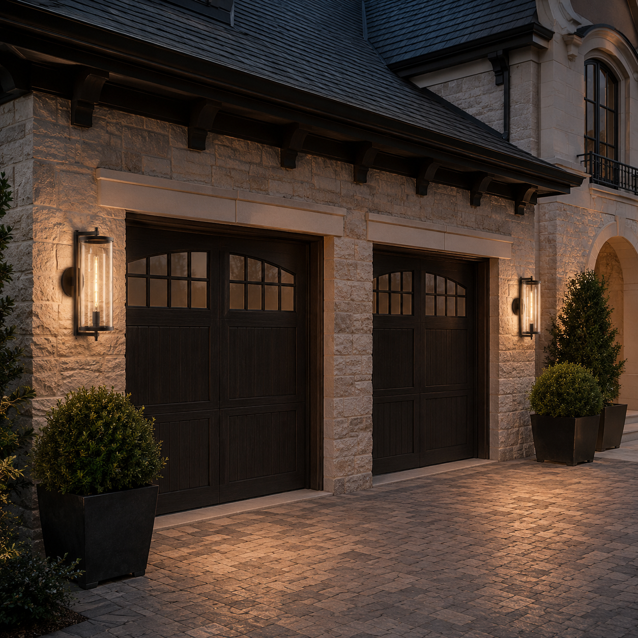 Devauxy Outdoor Round Sconce