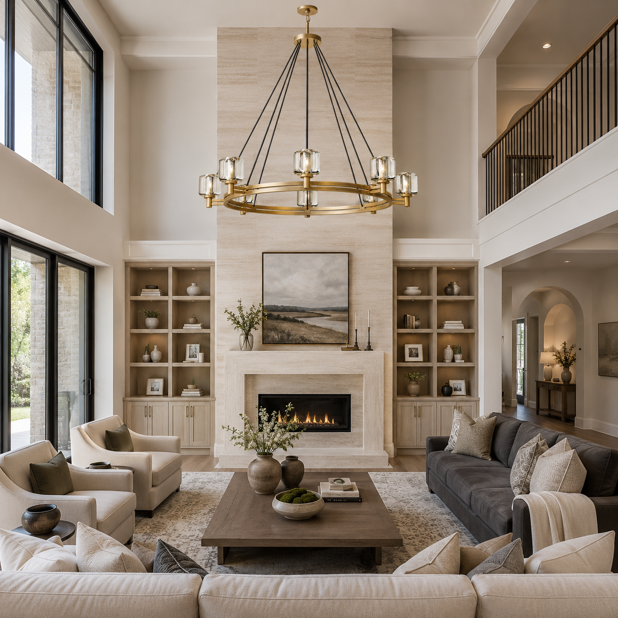 Demored Round Chandelier