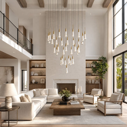 Soltaire Round Chandelier 17" 24" 36" 48"58"