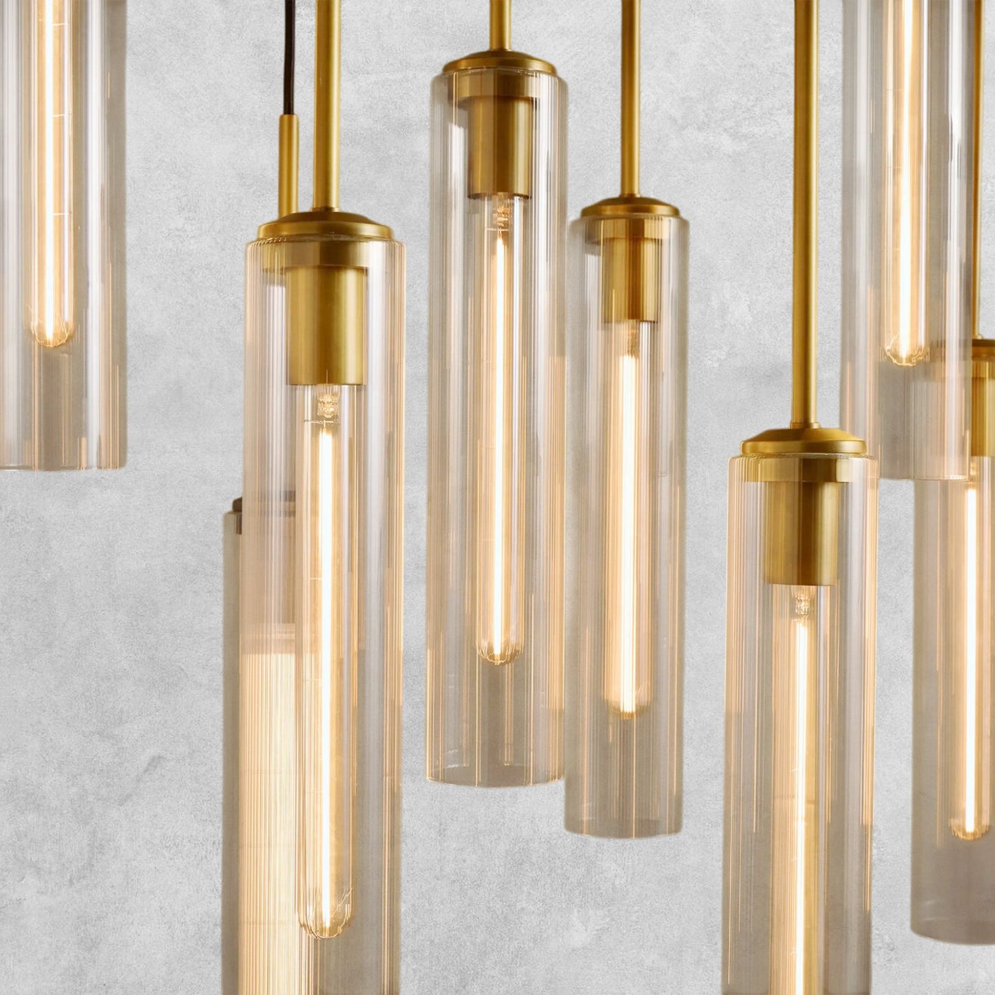 Colleena Linear Fluted Glass Chandelier