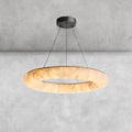 Riora Lisse Alabaster Round Chandelier 31" 41" 61"D