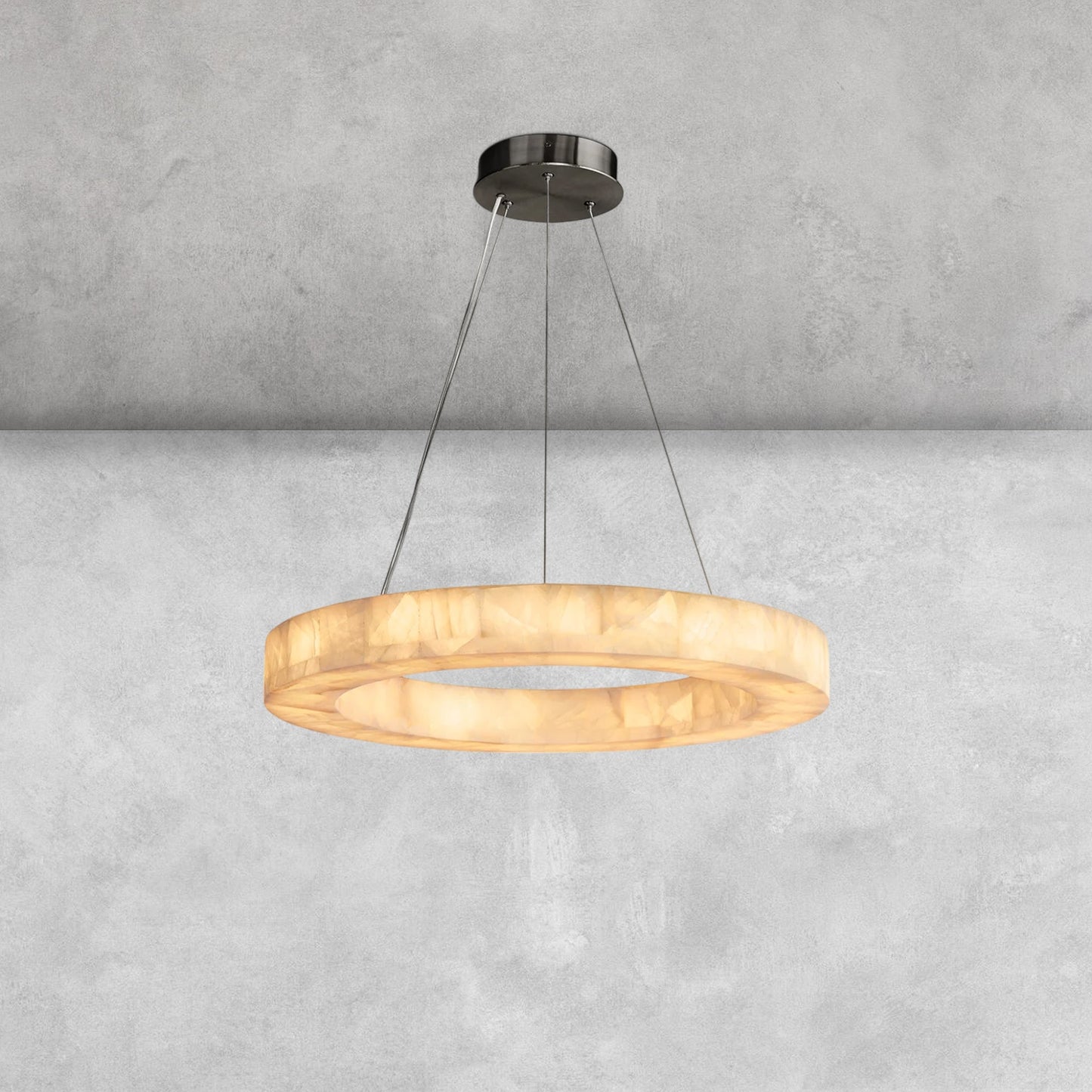 Riora Calcite lueur Round Chandelier 31"40"60"