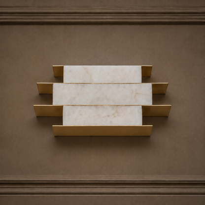 Nuvia Layered Alabaster Sconce