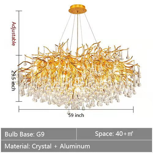 Stunning Tree Branch Crystal Chandelier