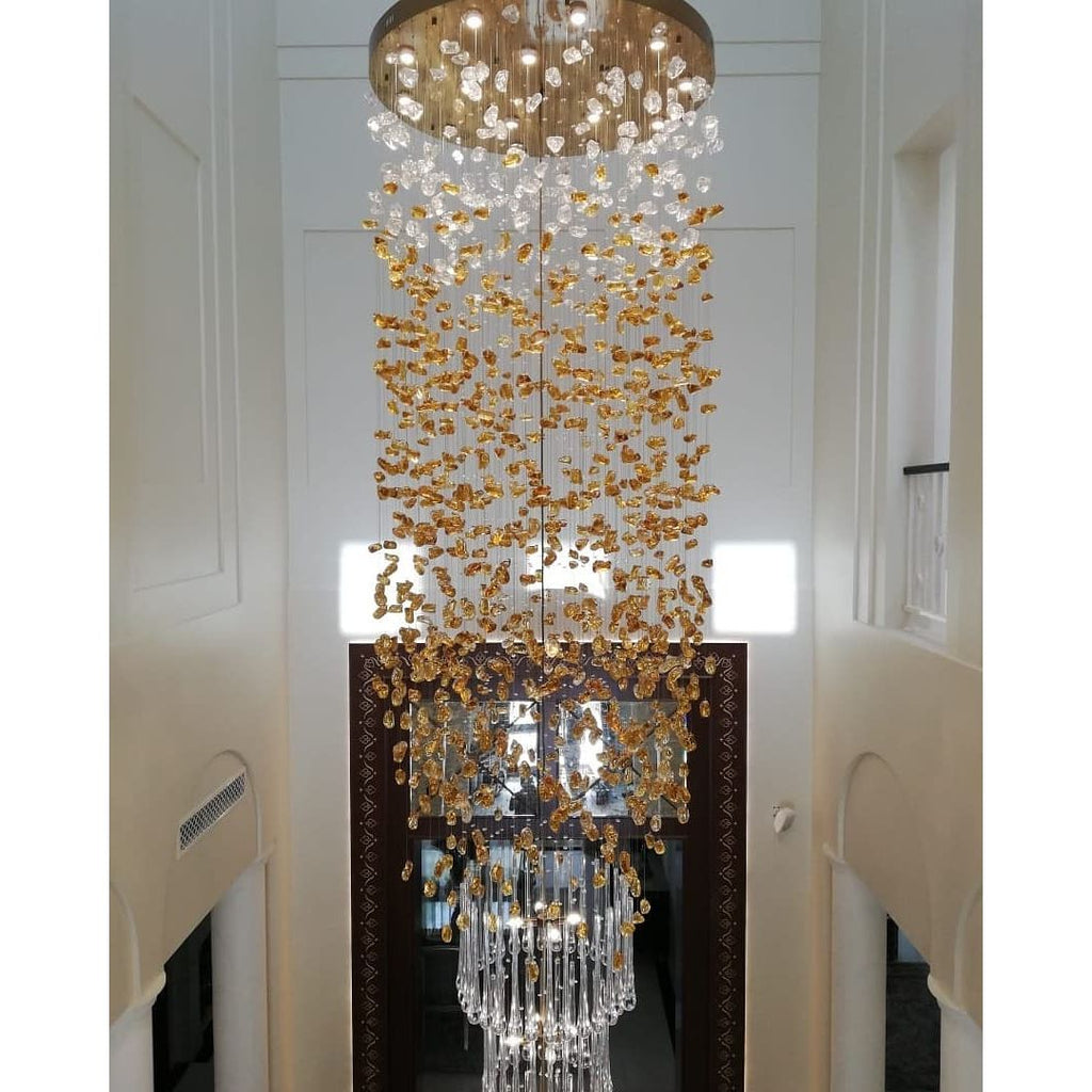 Rainfall Glass Gem Stone Chandelier