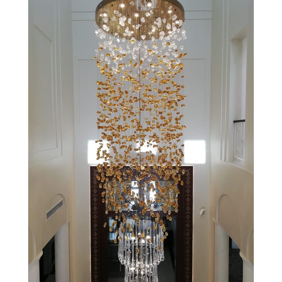 Rainfall Glass Gem Stone Chandelier