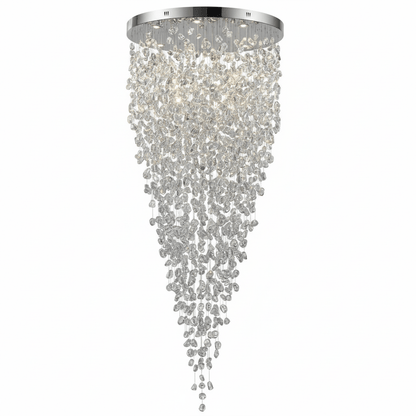 Crystal Stone Crystal Spiral Chandelier