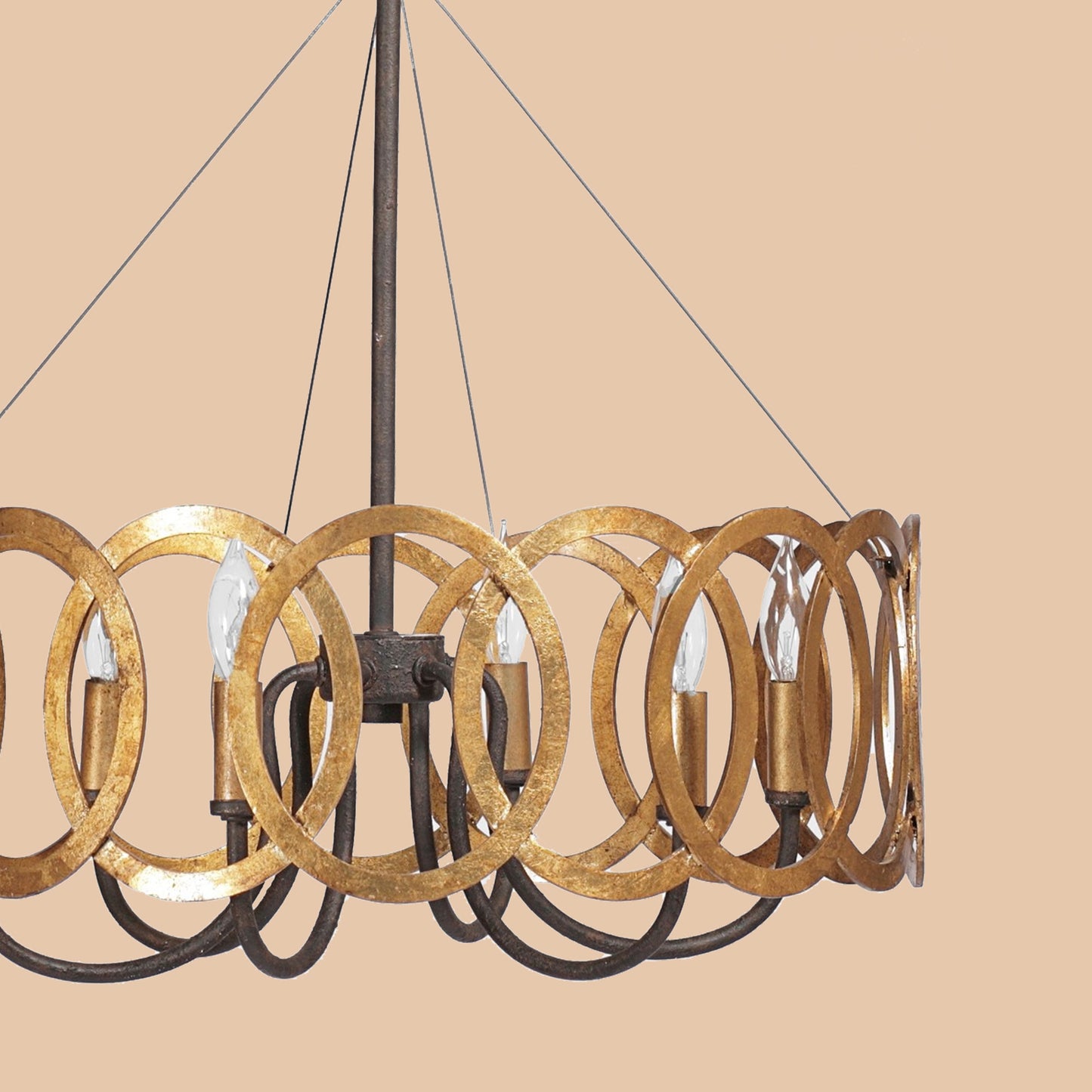 Modern Gold Ring Chandelier