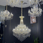 Extra Large French Candle Crystal Branch Chandelier for Foyer and Staircase