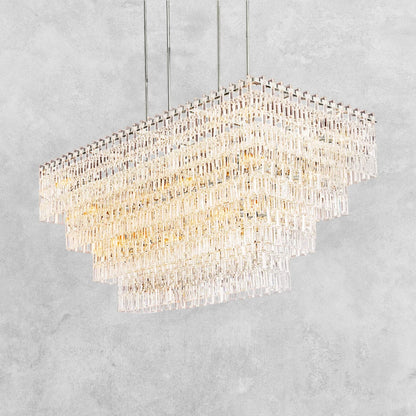 Aurelia Multi-Tier Rectangular Chandelier 60" 72"