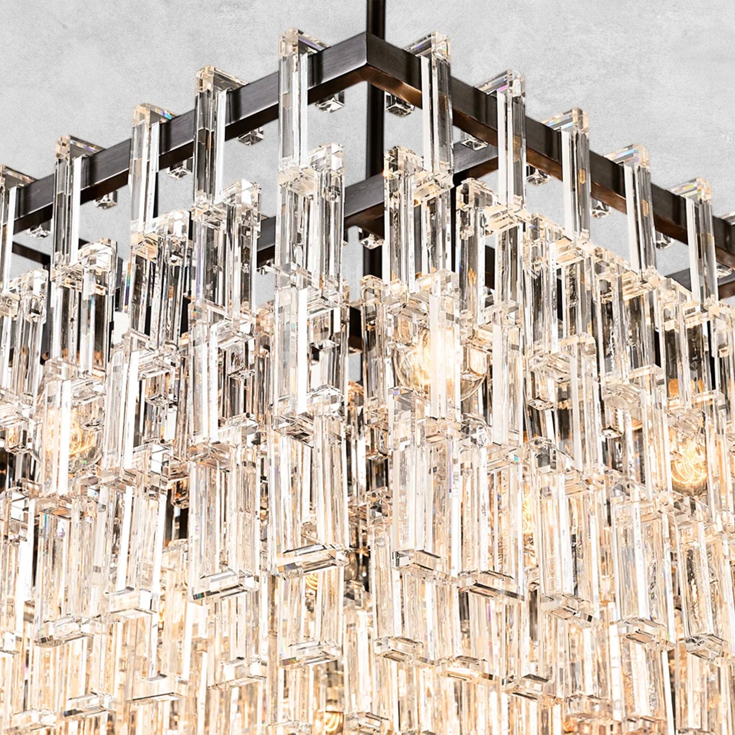 Aurelia K9 Crystal Modern Rectangular Chandelier 60"