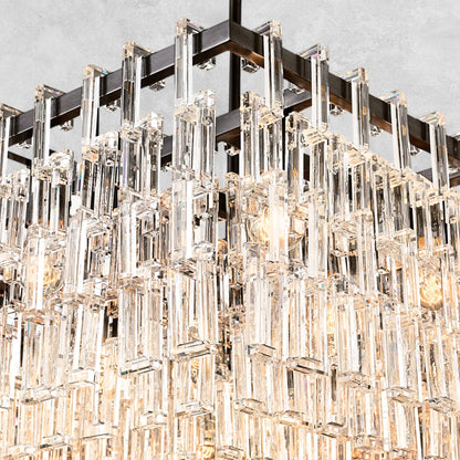 Aurelia K9 Crystal Modern Rectangular Chandelier 60"
