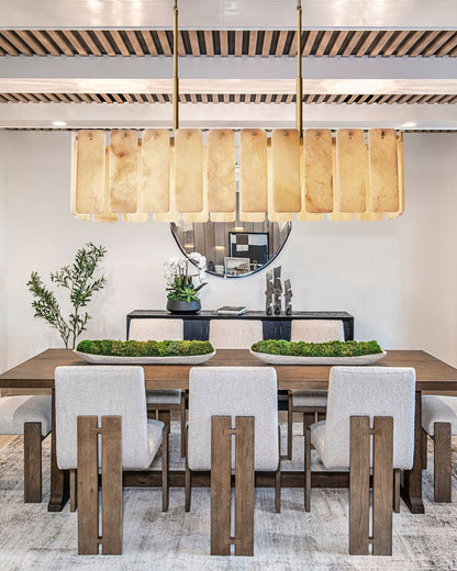 Calociato Onyx Rectangular Chandelier, Chandelier for Dining Room