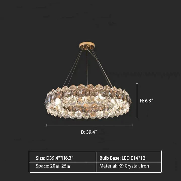 Light Luxury Flower Petal Chandelier Suit for Living/Dining Room/ Bedroom