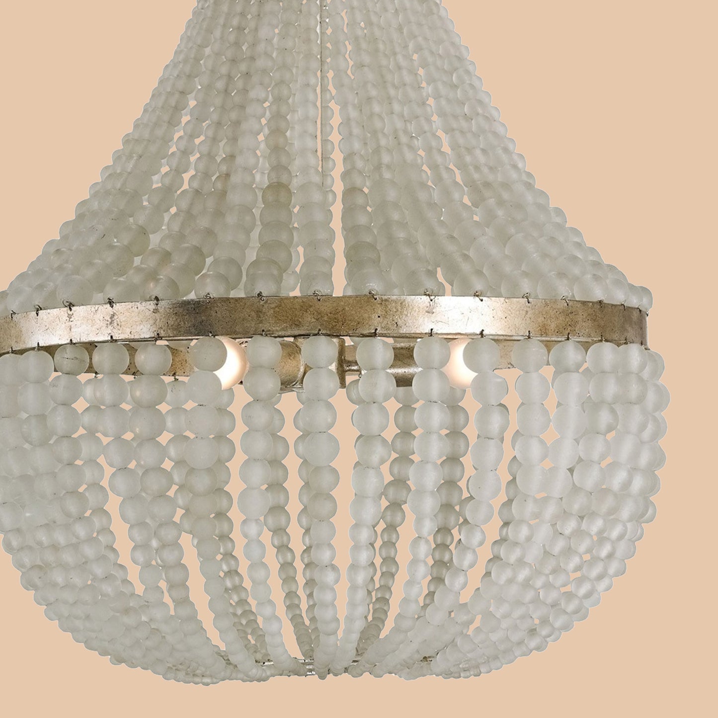 White Beaded Chandelier