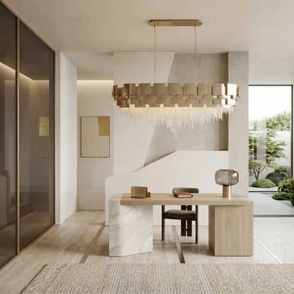 Amadeo Linear Crystal Bead Chandelier