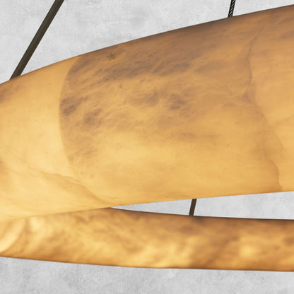 Halima Halo Alabaster Chandelier