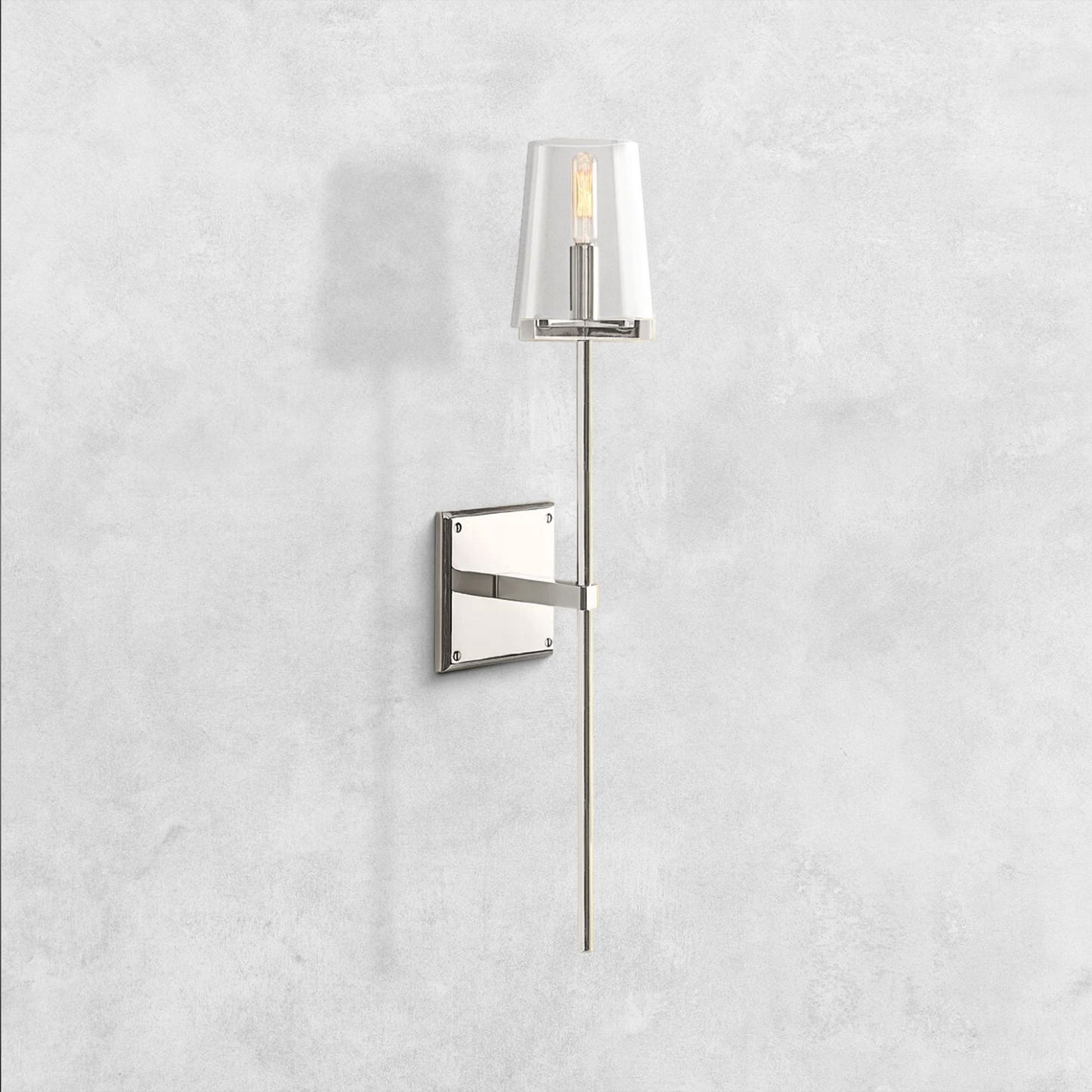 Pauilla Torch Clear Glass Sconce