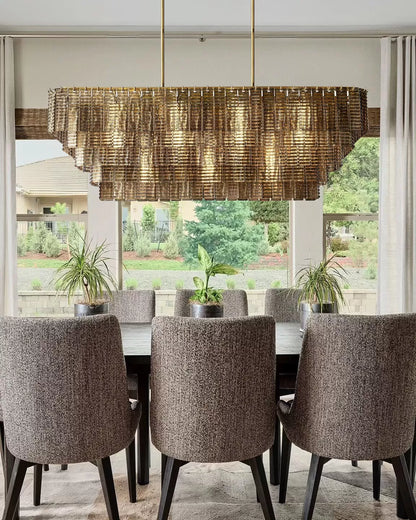 Sideros Smoke Glass Linear Chandelier