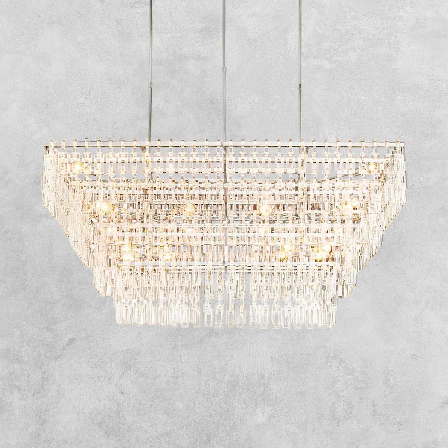 Aurelia Multi-Tier Rectangular Chandelier 60" 72"