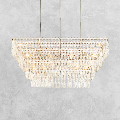 Aurelia Multi-Tier Rectangular Chandelier 60" 72"