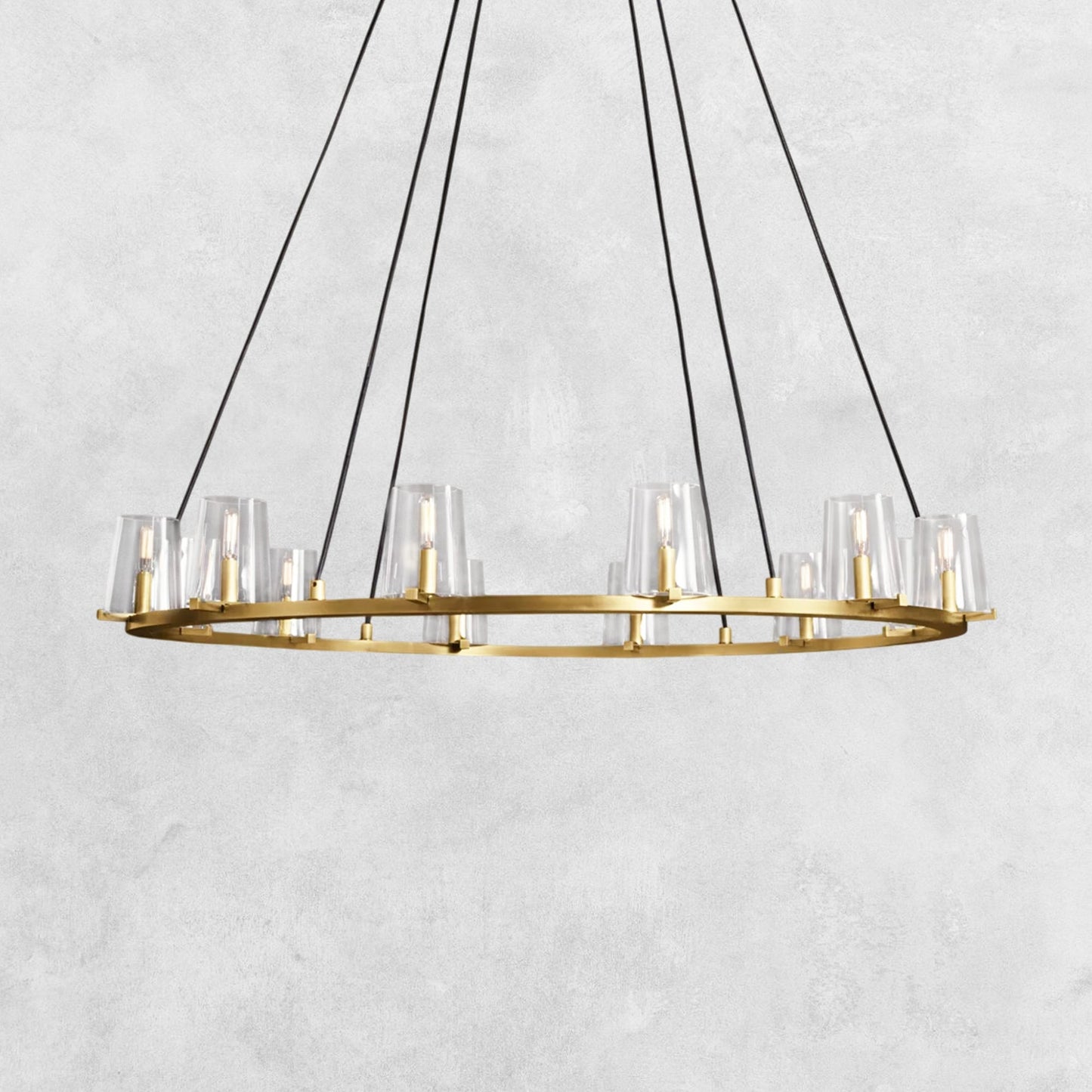 Pauilla Modern Clear Glass Round Chandelier 36'' 48‘’ 60‘’