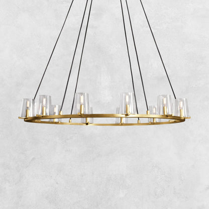 Pauilla Modern Clear Glass Round Chandelier 36'' 48‘’ 60‘’