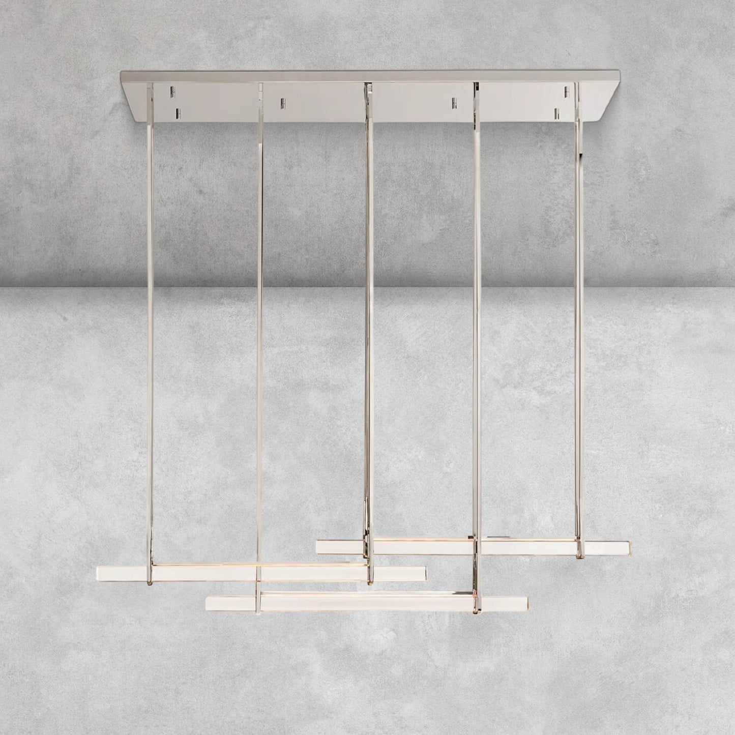 Milano Crystal Triple Bar Linear Chandelier