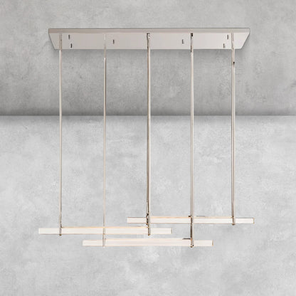 Milano Crystal Triple Bar Linear Chandelier