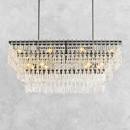 Aurelia Multi-Tier Rectangular Chandelier 60" 72"