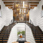 HATTICE SMOKE GLASS TIERED CHANDELIER 47"