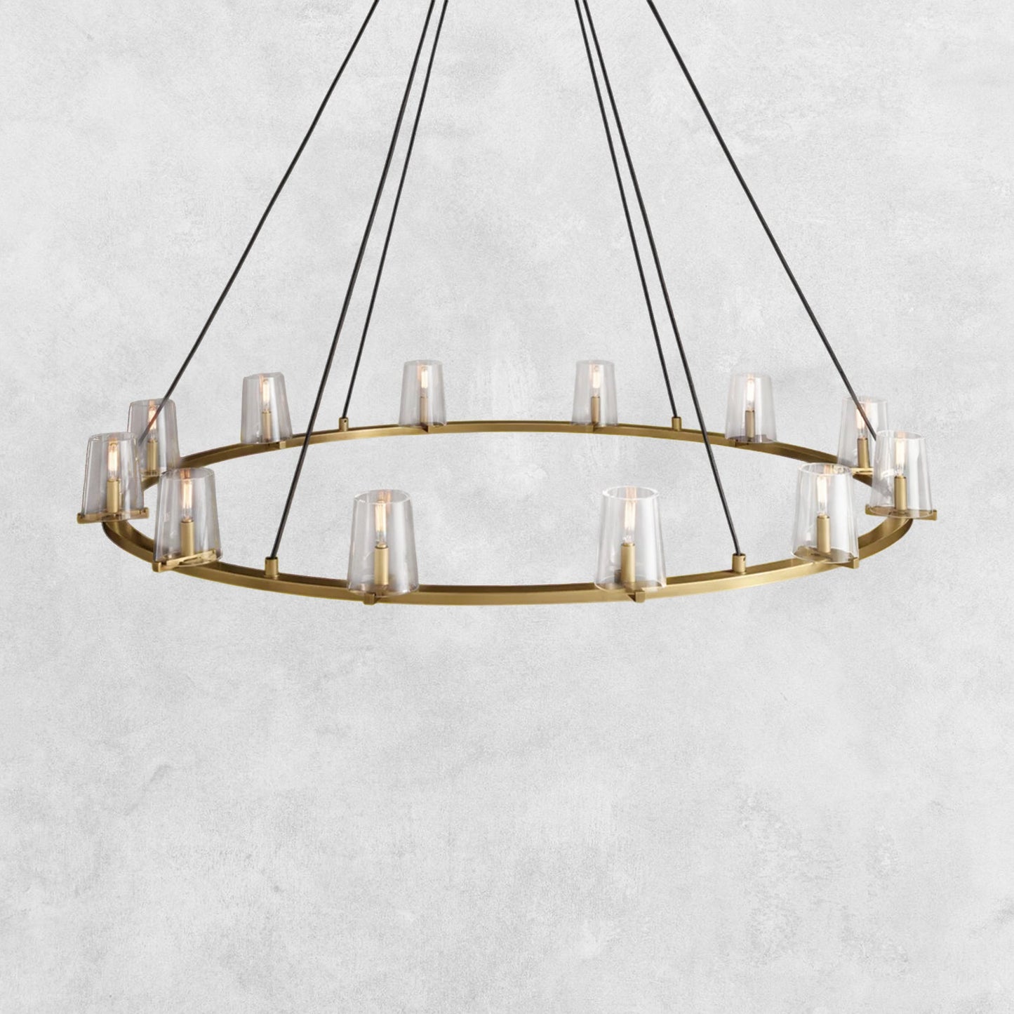 Pauilla Modern Clear Glass Round Chandelier 36'' 48‘’ 60‘’