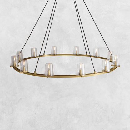 Pauilla Modern Clear Glass Round Chandelier 36'' 48‘’ 60‘’