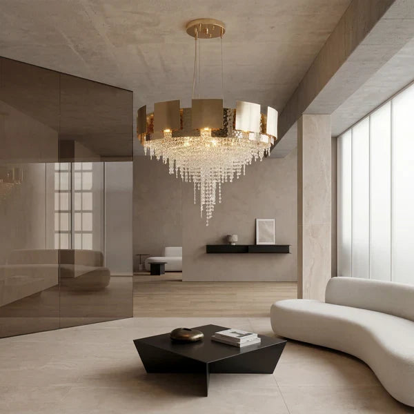 Amadeo Round Crystal Bead Chandelier