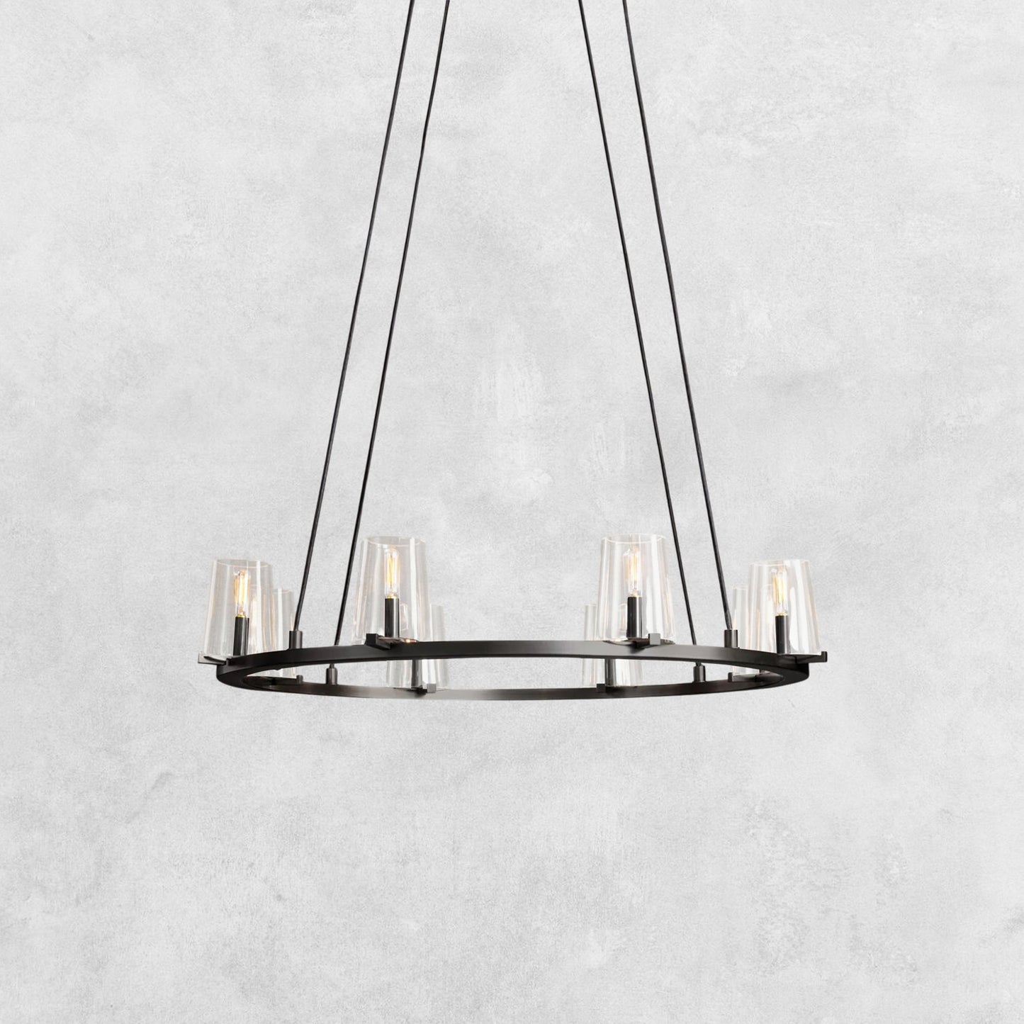 Pauilla Modern Clear Glass Round Chandelier 36'' 48‘’ 60‘’