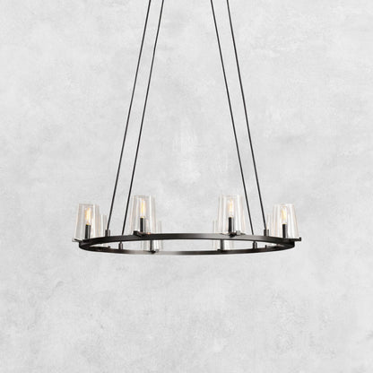 Pauilla Modern Clear Glass Round Chandelier 36'' 48‘’ 60‘’