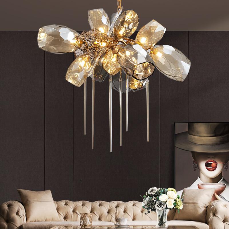 Modern Wine Glass Shape Chandelier Italian Light Luxury Light Fixture for Dining Room/Living Room