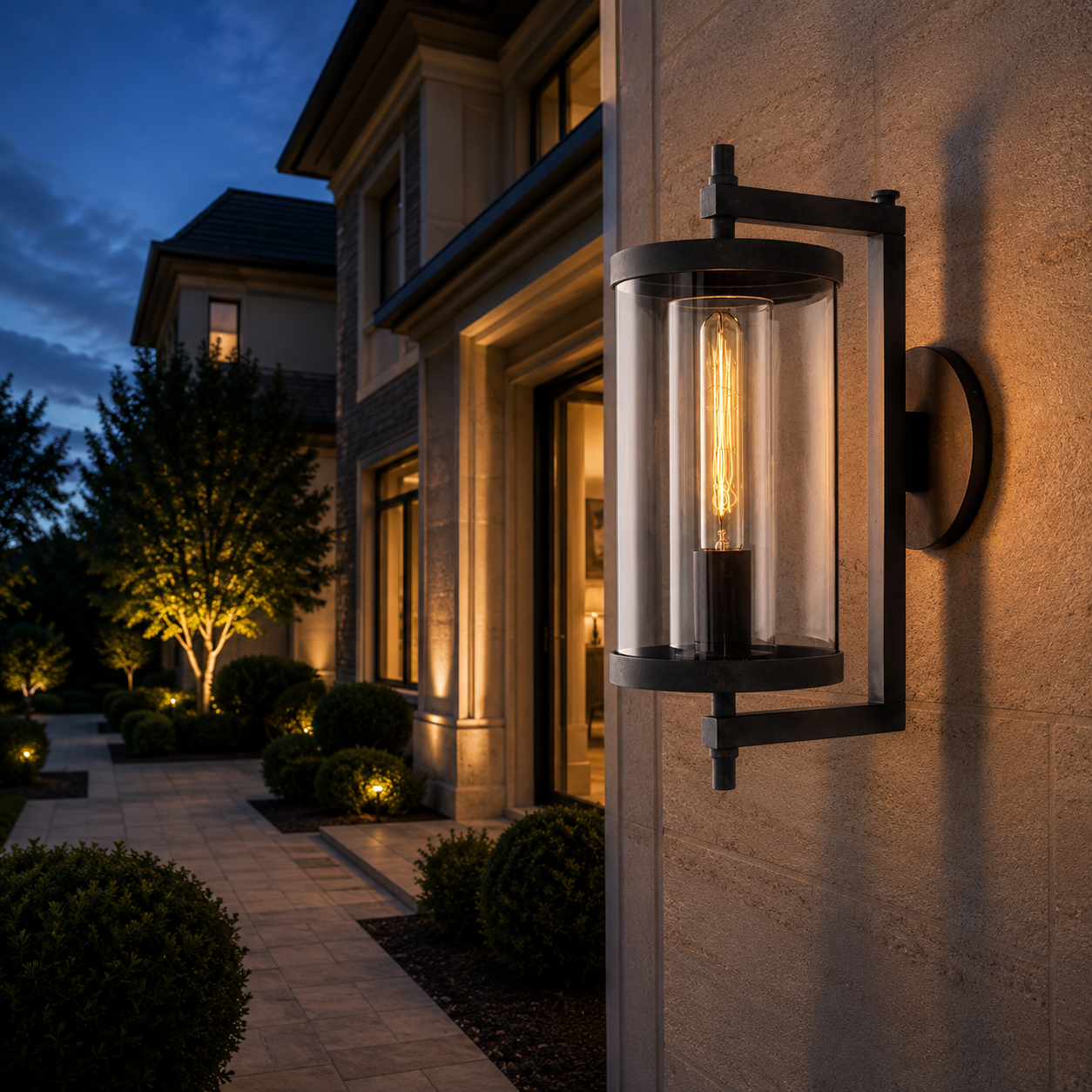 Devauxy Outdoor Round Sconce